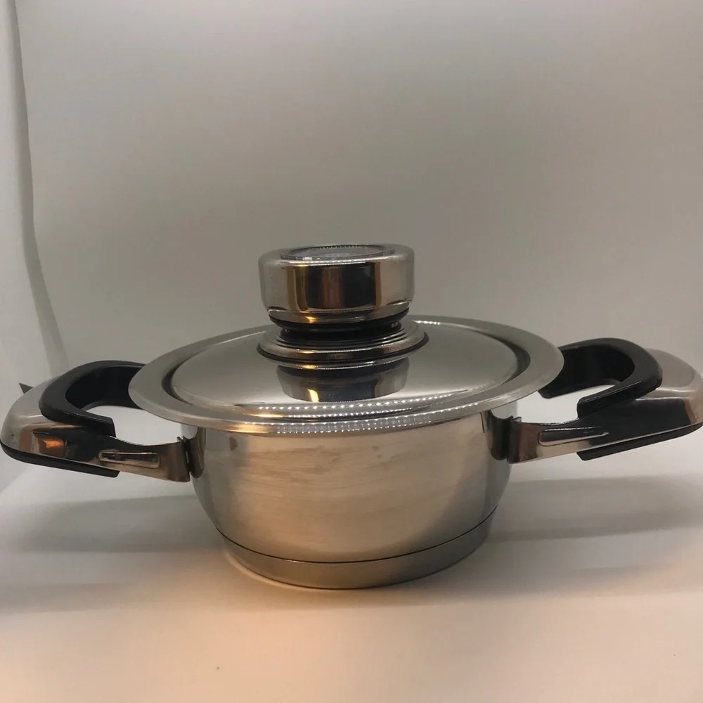 Nutri Stahl Nutri Thermic 24 Element Stainless 1 Qt Saucepan Mini Pot w Lid
